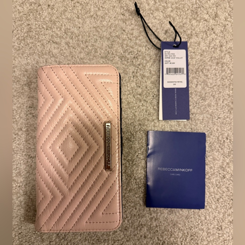Rebecca Minkoff Leather Wallet in Light Pink